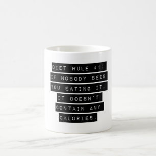 Caneca De Café Regra de Dieta Número 1