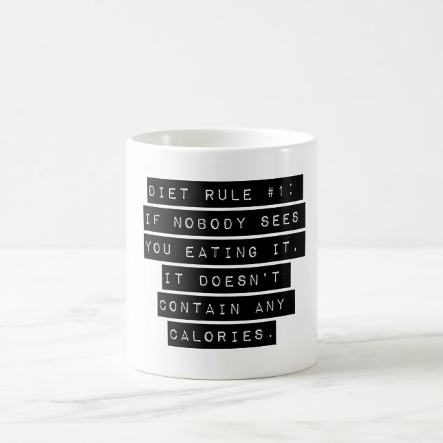 Caneca De Café Regra de Dieta Número 1 (Centro)