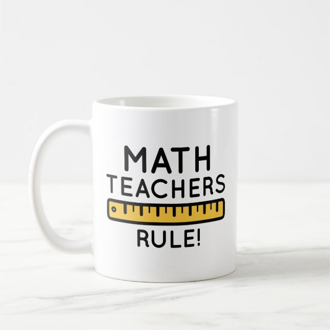 Caneca De Café Regra de Professores de Matemática (Esquerda)