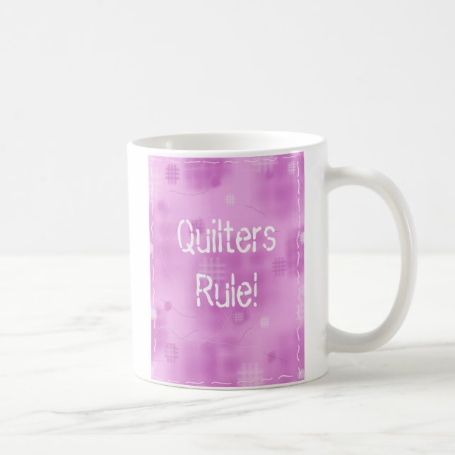 Caneca De Café Regra de Quilters! (Direita)