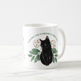 Caneca De Café Regra dos Gatos Negros! É um Natal mini pantera!