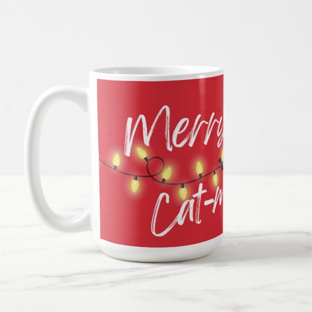 Caneca De Café Regra dos Gatos Negros! Feliz Cat-mas (Esquerda)