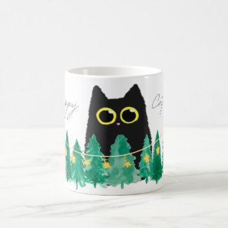 Caneca De Café Regra dos Gatos Negros! Gatos de Natal e Saúde!