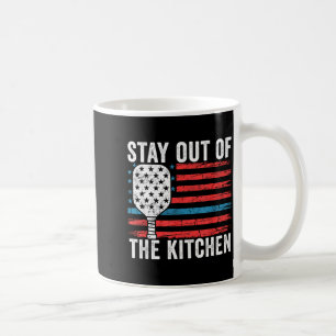 Caneca De Café Regra engraçada do pickleball fique fora da cozinh