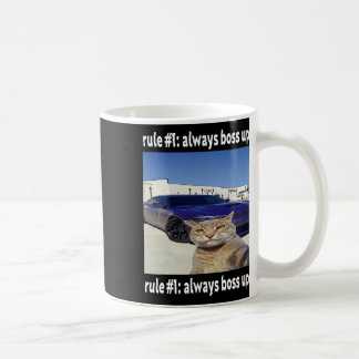 Caneca De Café Regra Nº 1 Sempre Chefe De Memória De Gato Engraça