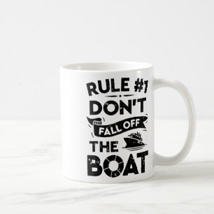 Caneca De Café Regra número 1 Não Cair do Barco Engraçado Navio C