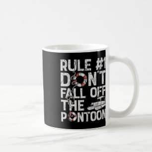 Caneca De Café Regra número 1 Não Cair do Fundo do Barco Pontoon