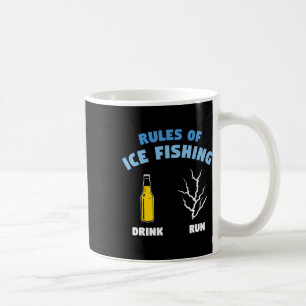 Caneca De Café Regras Da Pesca No Gelo Bebida Corrida Pescador Pe