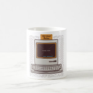 Caneca De Café Regras da Velha Escola Jogo de Computador Antigo F