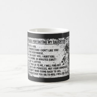 Caneca De Café Regras para o Namorando Minha Filha Filha Engraçad