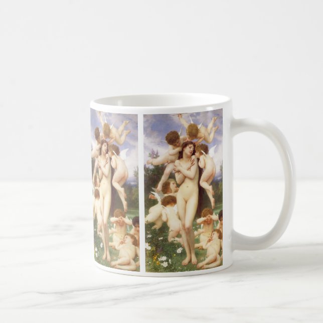 Caneca De Café Regresso de Primavera (Le Printemps) por Bouguerea (Direita)