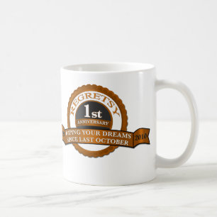 Caneca De Café Regretsy um aniversário de 1 ano