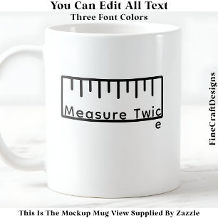Caneca De Café Régua / Fita Engraçada para Artista de Decoupagem