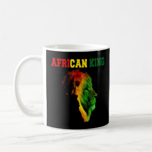 Caneca De Café Rei Africano História Negra Mês Lion África Bandei