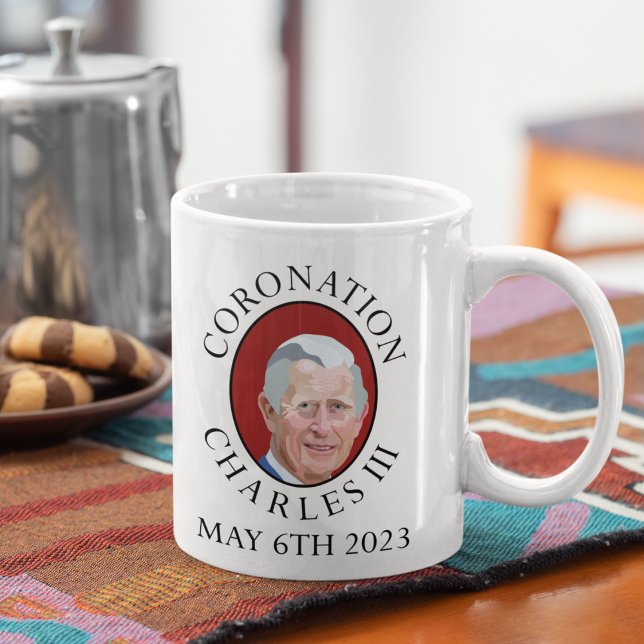Caneca De Café Rei Charles III Coronação Comemorativa (Criador carregado)