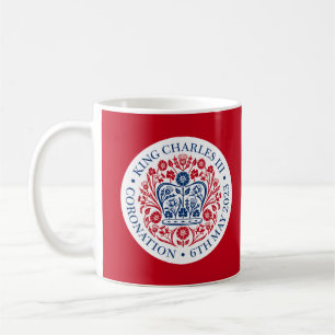 Caneca De Café Rei Charles III Coronation Emblem, Royal Souvenir