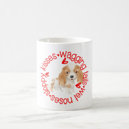 Caneca De Café Rei Charles Spaniel, beijos desleixados