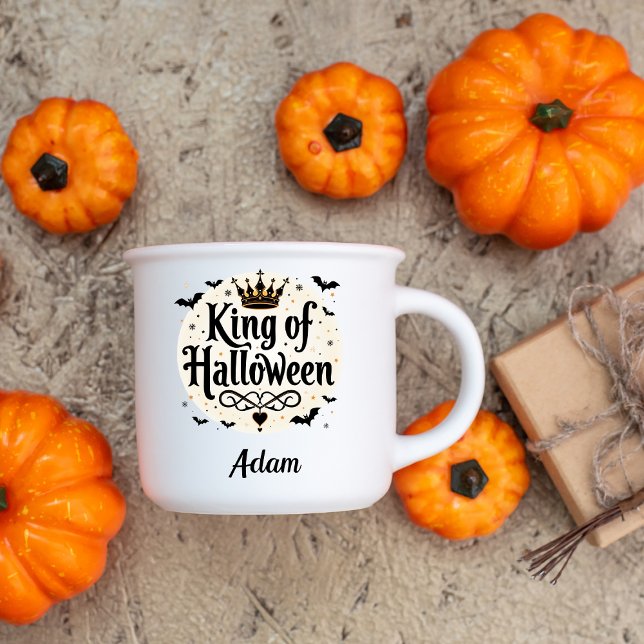 Caneca De Café Rei Clássico do Halloween - Nome Personalizado Mug (Criador carregado)