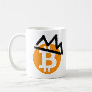 Caneca De Café REI COIN_Black Crown Grafite Bitcoin