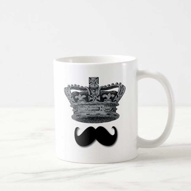 Caneca De Café Rei Coroa e bigode (Direita)