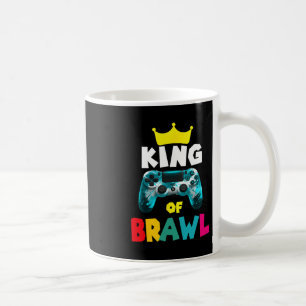 Caneca De Café Rei de Briga Retro Jogador de Jogos Bruta Briga En
