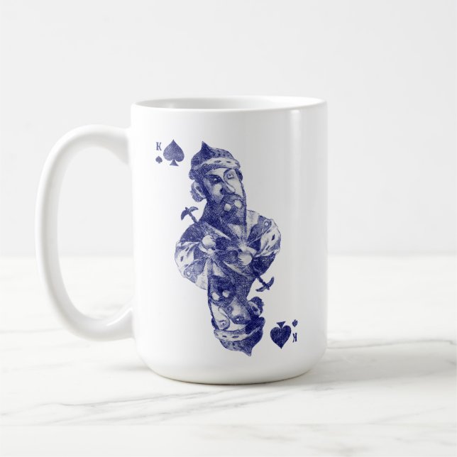 Caneca De Café Rei de cartas de jogar (Esquerda)