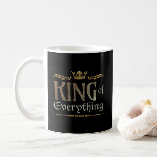 Caneca De Café REI de tudo - coroa real medieval grande