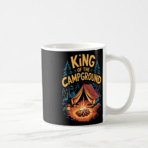 Caneca De Café Rei Do Acampamento Divertido Acampamento Pai Tenda