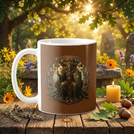 Caneca De Café Rei do Carvalho Solstício de Verão Folclore Britân
