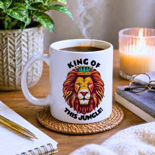 Caneca De Café Rei Engraçado desta Selva