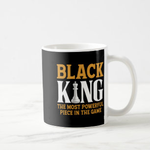 Caneca De Café Rei Negro Jogador de Xadrez Tabuleiro de Xadrez Hi