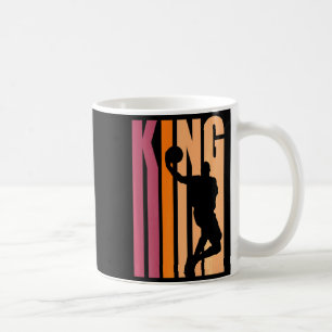 Caneca De Café rei retro do basquete aniversariante homens pai cr