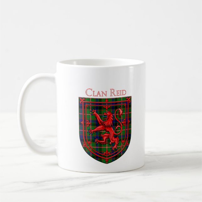 Caneca De Café Reid Tartan Scottish Xadrez Lion Rampant (Esquerda)