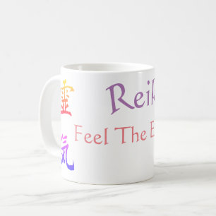 Caneca De Café Reiki Sente O Arco-Íris Energético