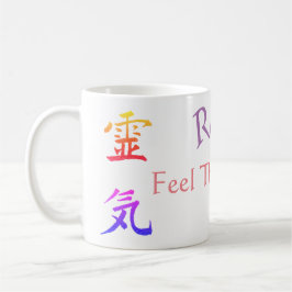 Caneca De Café Reiki Sente O Arco-Íris Energético