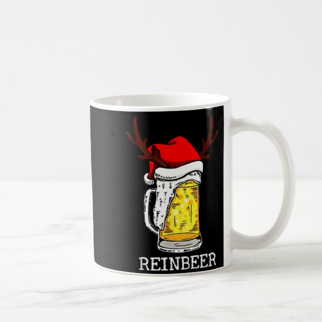 Caneca De Café Reinbeer Winedeer Santa Hat Reindeer Couple Xmas M (Direita)