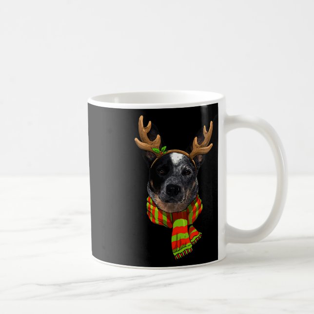 Caneca De Café Reindeado de Natal, Pet Dog Lover (Direita)