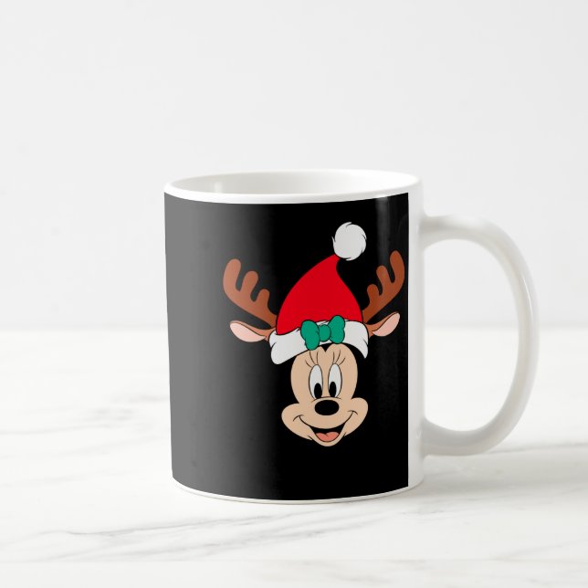 Caneca De Café Reindeer Antlers Santa Hat  (Direita)