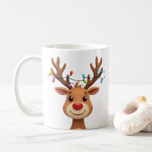 Reindeer com Luzes de Natal