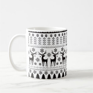 Caneca De Café Reindeer de Natal para Folk Moderno