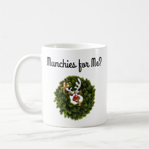 Caneca De Café Reindeer dentro Wreath