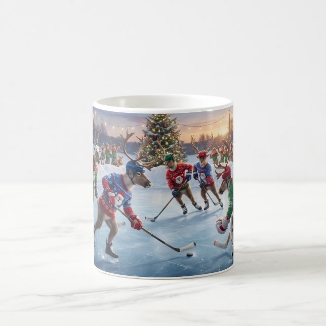 Caneca De Café Reindeer Hockey, Coffee Mug (Centro)