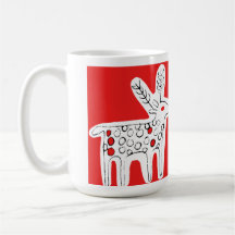 Reindeer Kiss R Café Mug