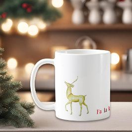 Caneca De Café Reindeer Moderno Minimalista Contemporâneo
