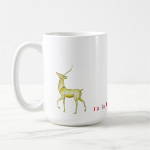 Caneca De Café Reindeer Moderno Minimalista Contemporâneo