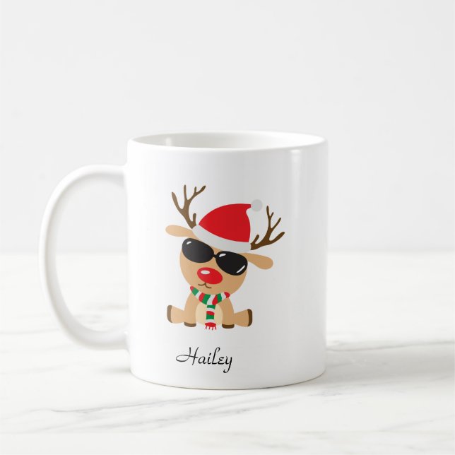 Caneca De Café Reindeer Mug Personalizado Legal (Esquerda)
