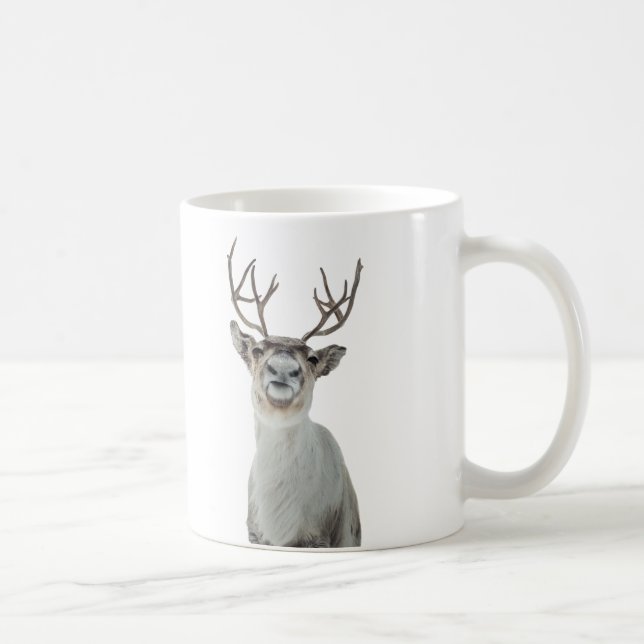 Caneca De Café Reindeer Photo (Direita)