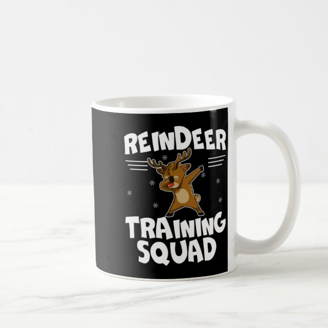 Caneca De Café Reindeer Training Squad Deer Team Xmas Running New (Direita)