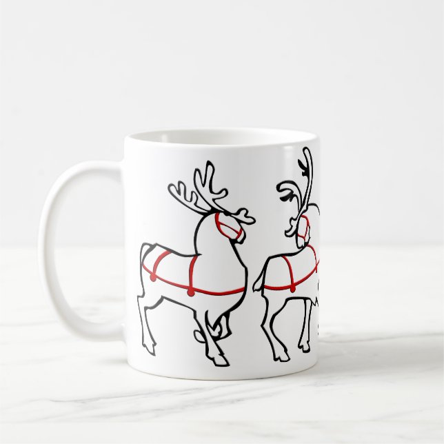 Caneca De Café Reindet Mug Café Copa Festiva Decência de Natal (Esquerda)