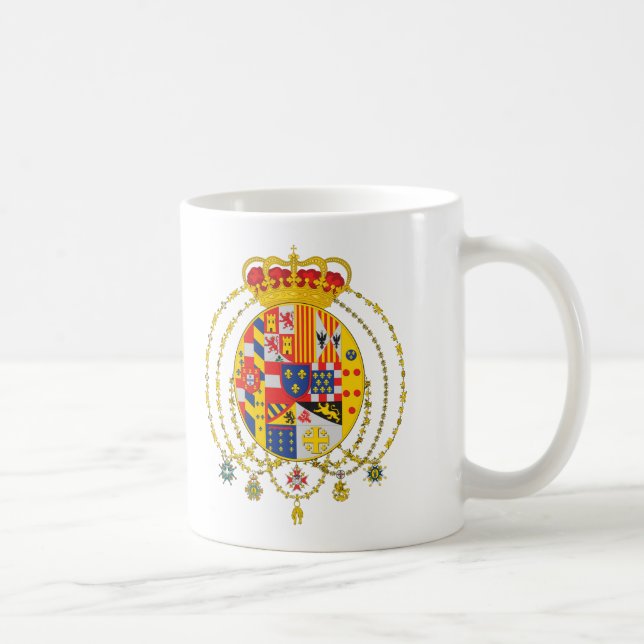 Caneca De Café Reino da brasão dois Sicilies (Direita)